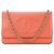 CHANEL - Borsa a Spalla Wallet on Chain Coco Mark Chanel in Pelle Caviar Corallo Rosa