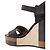 HERMÈS - Sandali con zeppa Hermès in pelle nera e legno (T38) Nero - vista 5