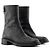 GUCCI - Black embossed monogram leather ankle boots (Size 38.5)