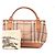 BURBERRY - Borsa a mano Burberry in pelle e tela monogrammata Marrone - vista 12