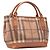 BURBERRY - Borsa a mano Burberry in pelle e tela monogrammata Marrone - vista 2