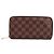 LOUIS VUITTON - Cartera Zippy Louis Vuitton en lona damier ébano Castaño