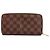 LOUIS VUITTON - Cartera Zippy Louis Vuitton en lona damier ébano Castaño - vista 3