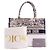 DIOR - Borsa tote Book Tote Dior in tela Toile de Jouy blu navy - vista 10