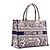 DIOR - Borsa tote Book Tote Dior in tela Toile de Jouy blu navy - vista 2