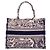 DIOR - Borsa tote Book Tote Dior in tela Toile de Jouy blu navy - vista 3