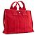 HERMÈS - Toto Hermès Rote Canvas-Tasche - Ansicht 2
