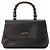 GUCCI - Handtasche Bamboo Gucci aus schwarzem genarbtem Leder