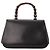 GUCCI - Handtasche Bamboo Gucci aus schwarzem genarbtem Leder - Ansicht 3