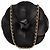 CHANEL - Borsa Camelia Chanel in pelle e satin nero - vista 5