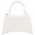 BALENCIAGA - Borsa a Spalla Hourglass in Pelle Bianco Grana - vista 3
