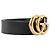 GUCCI - GG Marmont Gürtel aus schwarzem Leder (T80) - Ansicht 2