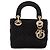 DIOR - Borsa Lady Dior Christal Mini in Satin Nero