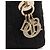 DIOR - Borsa Lady Dior Christal Mini in Satin Nero - vista 5