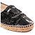 CHANEL - Espadrillas CC Chanel in paillettes e pelle verniciata nera (T37) Nero - vista 4