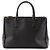 PRADA - Borsa Galleria Prada in pelle granulata nera Nero - vista 3