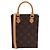 Louis Vuitton Piccolo Sacchetto Piatto Monogramma in Tela Marrone
