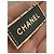 Broche rectangular Chanel negro de acero 2023 - vista 4