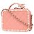 Chanel Vanity Case Filigrana Caviar Trapuntato con Pelle Striata Piccolo Rosa - vista 2