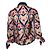 Blusa de estampado floral con lazos Prada Castaño Roja Azul - vista 2