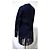 Chaqueta Sandro de cuero de cabra azul marino con flecos - vista 3