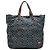 Prada Blaue Tessuto Stampato Tote Marineblau