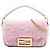 Fendi Pink Mini Zucca Prägung Samt Baguette Tasche