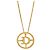Pendentif rond en métal CD Christian Dior Doré - vue 2