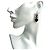 Classique Boucles d'oreilles en forme de cœur avec le logo Coco de Chanel Argenté Métallisé - vue 2