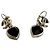 Classique Boucles d'oreilles en forme de cœur avec le logo Coco de Chanel Argenté Métallisé - vue 4