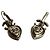 Classique Boucles d'oreilles en forme de cœur avec le logo Coco de Chanel Argenté Métallisé - vue 5