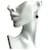 Timeless Chanel Coco Mark Earrings Silvery Metallic  - view 2