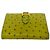 Portefeuille compact en cuir d'autruche Hermès Béarn Vert - vue 7