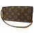 Borsa a mano doppia Louis Vuitton in tela Monogram PM Marrone - vista 2