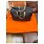 Borsa da viaggio Hermès Victoria 50 in pelle nero camel Cammello - vista 3