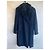 Agnès b. Wool Coat with Synthetic Fur Collar Black Size 52 - view 2