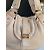 Borsa a mano Lancel Frasque in pelle beige - vista 4