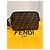 Borsa a tracolla Fendi FF in pelle marrone e nera Nero - vista 2