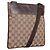 Borsa a tracolla Gucci GG in tela e pelle Marrone chiaro Marrone scuro