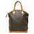 Borsa Tote Lockit Monogram Louis Vuitton Marrone Monogramma