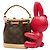 Noe Borsa Nano Noé Animogram Louis Vuitton x Sun Yitian Marrone Rosa - vista 2