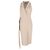 Vestido midi con efecto envolvente en viscosa beige de Roland Mouret