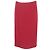 Falda lápiz midi con cremallera trasera en lana burdeos de Roland Mouret Roja