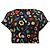 Abito Mini Svasato Stampato Love Moschino in Cotone Multicolore - vista 2