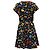 Abito Mini Svasato Stampato Love Moschino in Cotone Multicolore - vista 4