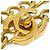 Chanel Vintage CC Turnlock Chain Metal Golden - view 2