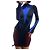 Thierry Mugler Vestido mini bodycon con panel de espiral Mugler x H&M - descontinuado Negro Azul Burdeos