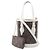Borsa a mano Nano Bucket Louis Vuitton Marrone Bianco