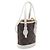 Borsa a mano Nano Bucket Louis Vuitton Marrone Bianco - vista 2