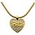 Collana a forma di cuore in strass placcata oro per donna Christian Dior D'oro